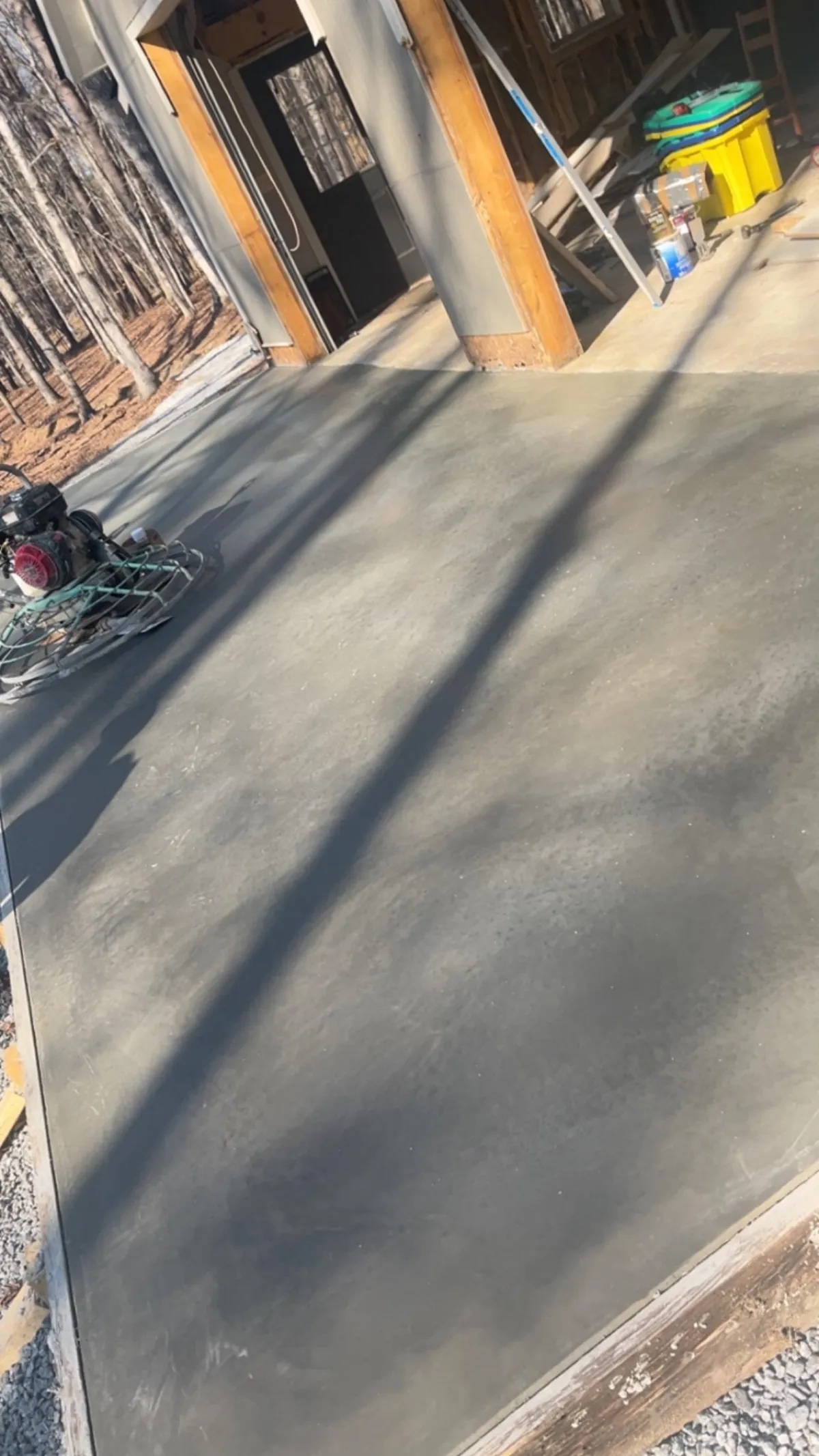 freshly poured concrete patio in Hiram GA