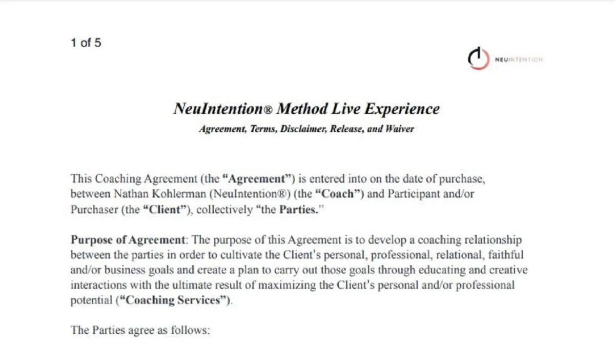 neuintention-method-live-experience