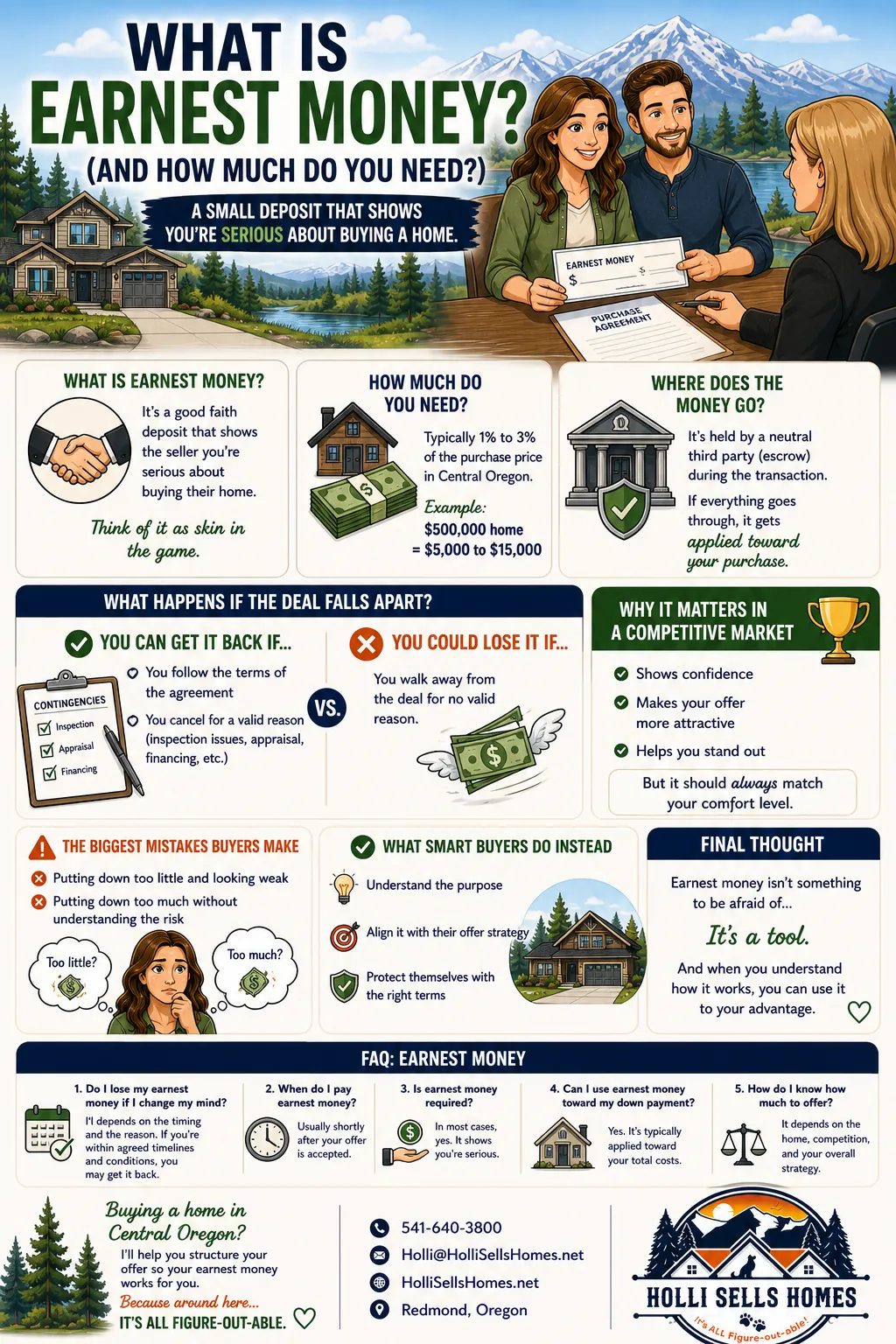 💰 What Is Earnest Money (and How Much Do You Need in Central Oregon)?