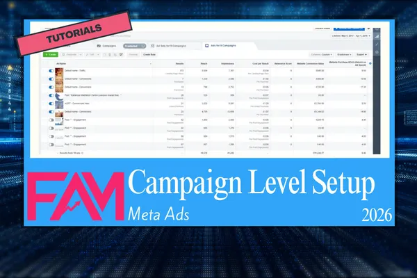 Meta Ads Tutorial - How to Setup a Campaign