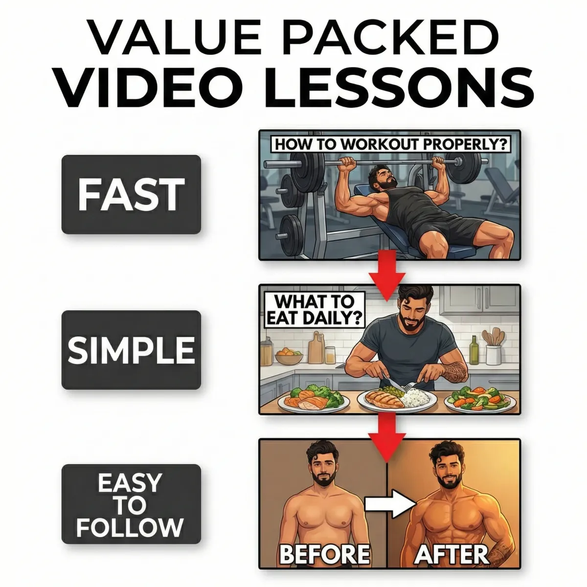 Easy simple easy to follow video tutorials