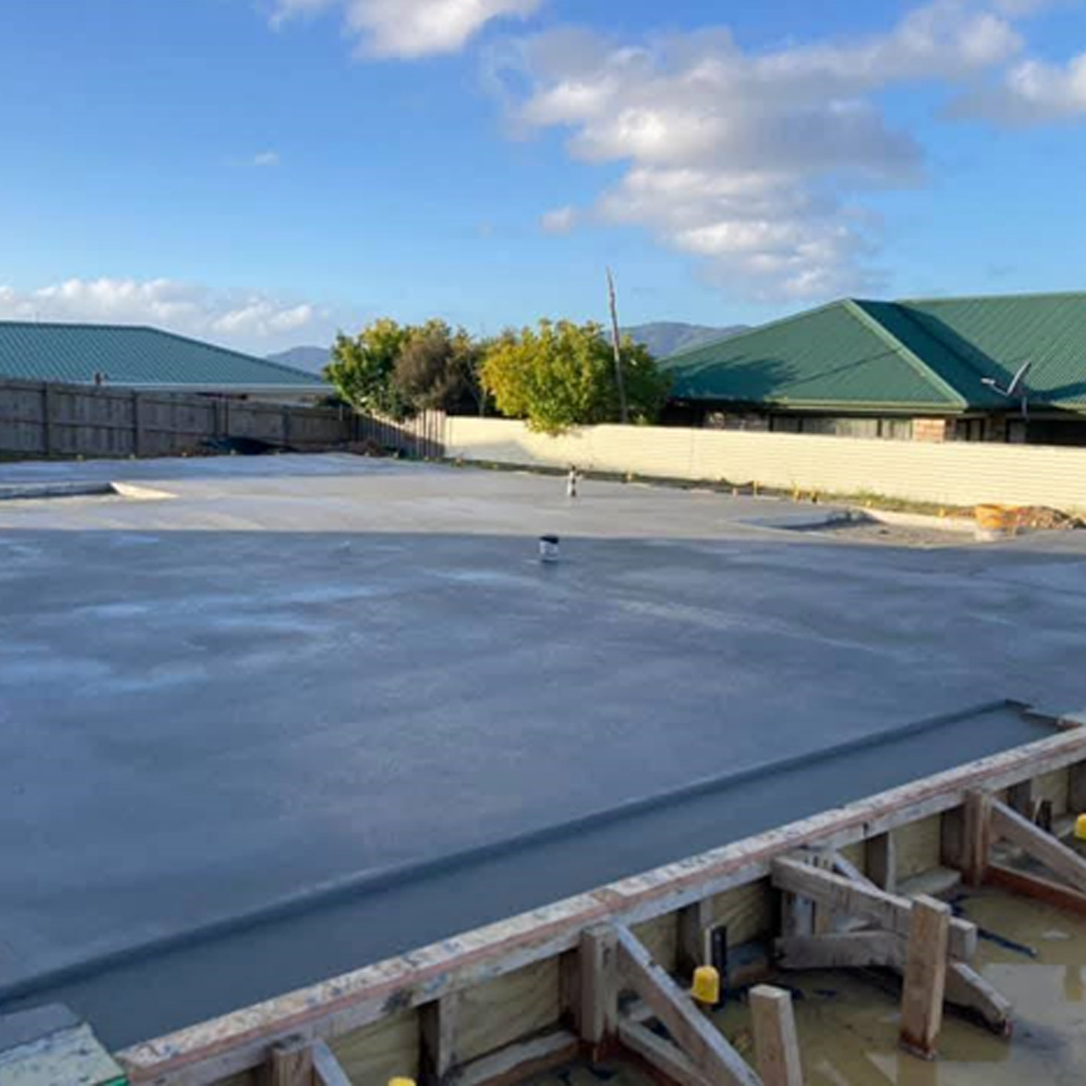 Concrete contractors in Kaitaia working on residential concrete project