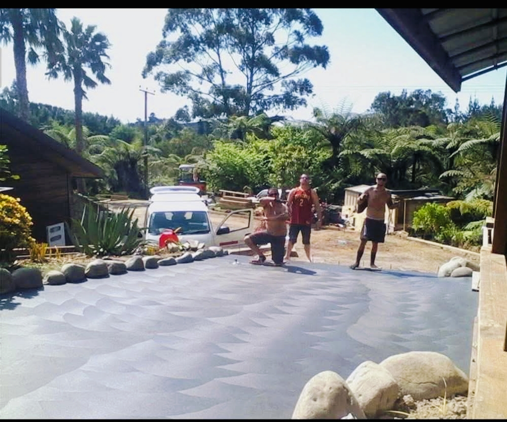Concrete contractors in Kaitaia working on residential concrete project