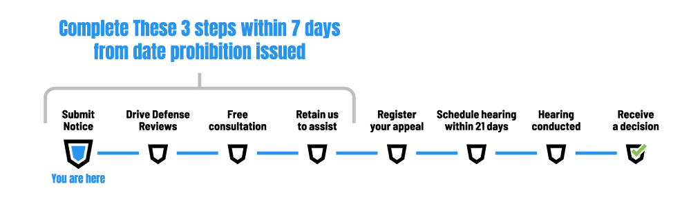 Visual Timeline for Appeal Process Stepss