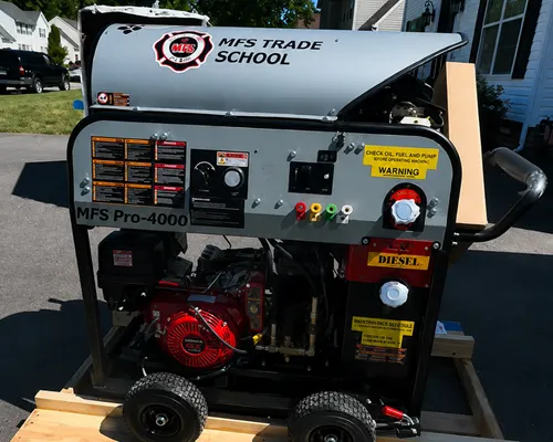 Power washing hard concrete in Richmond