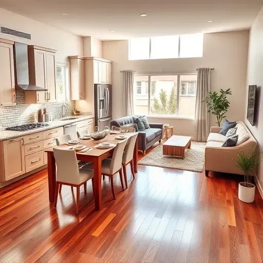 Modern Obetz, OH kitchen with sleek cabinetry, polished granite, and a cozy dining area, highlighting sophisticated home remodeling.