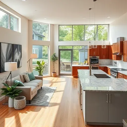 Beautiful living room remodel in Valleyview, OH with modern furnishings, natural light, and elegant decor.