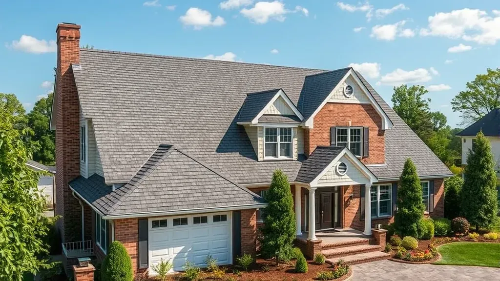 Roofing installation project showcasing new shingles on a residential home in Columbus, OH.