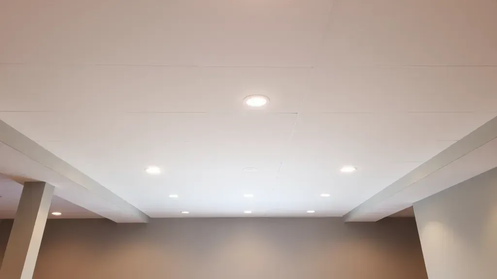Basement Ceiling Installation projects in Columbus, OH showcasing modern designs and professional craftsmanship
