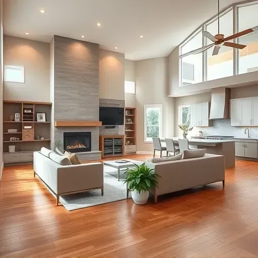 Elegant living room remodel in Grove City OH with modern design, natural light, and stylish decor showcases quality craftsmanship.