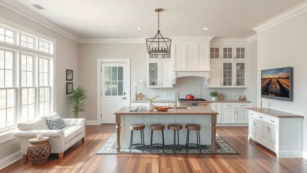 Home Remodeling in New Albany, OH showcasing modern kitchen and living space design