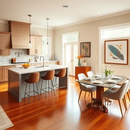 Modern kitchen remodel in Alexandria, OH with granite countertops, custom cabinetry, and natural lighting.