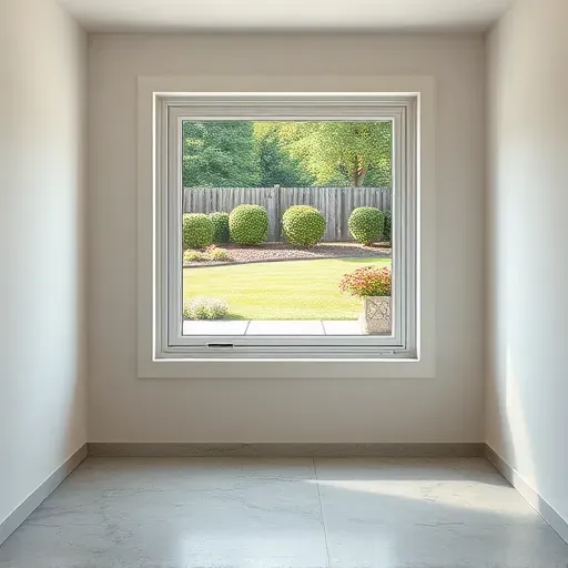 New basement window installation in Columbus Ohio showing a finished interior with a high-quality window and natural backyard view