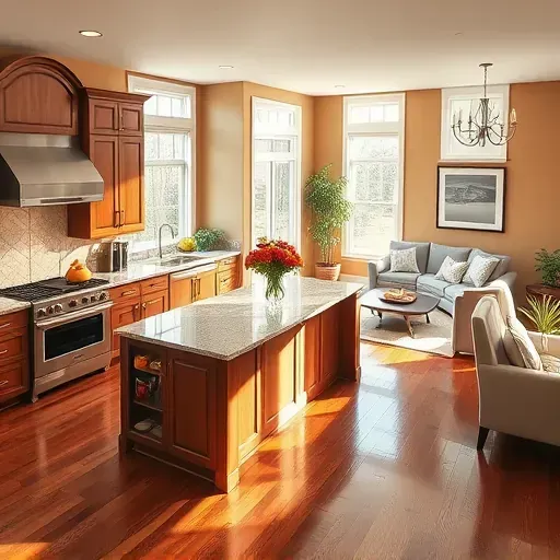 Stunning Columbus kitchen remodel features modern cabinetry, granite countertops, stainless appliances, and inviting decor.