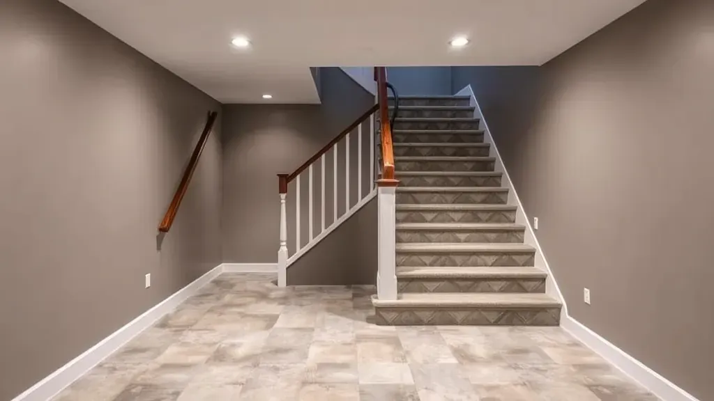 Basement Staircase Installation projects in Columbus, OH showcasing modern design and craftsmanship.