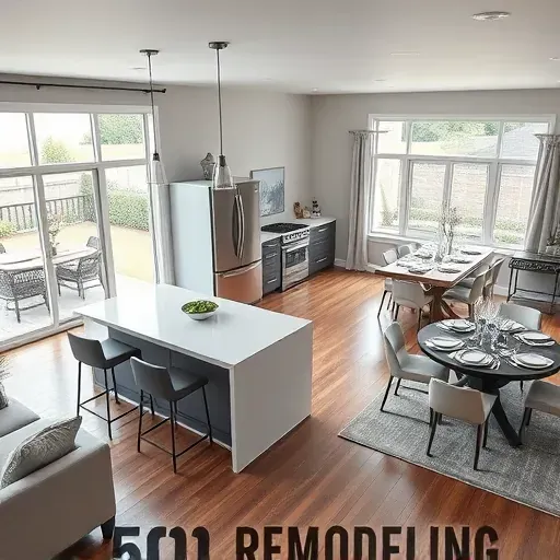 Modern open-concept living space in Alexandria OH featuring a sleek kitchen, elegant decor, and natural light.