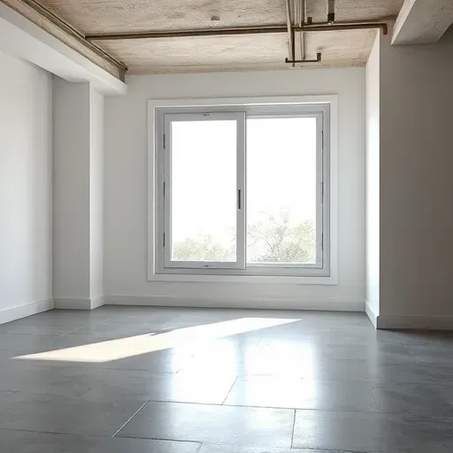 Well-finished basement with secure egress window, polished concrete, painted walls, and detailed sealing in Columbus Ohio