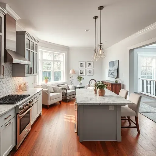 Beautifully remodeled kitchen in Johnstown, OH with granite countertops, stainless steel appliances, and modern decor.