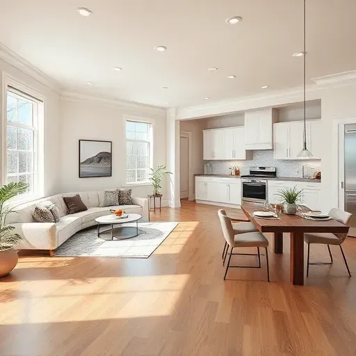 Spacious open-concept living area in Westerville, featuring modern furnishings, natural light, and elegant decor.