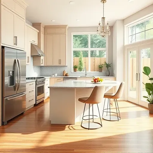Completed home remodel in Lockbourne OH featuring a modern kitchen with stainless steel appliances and granite countertops.