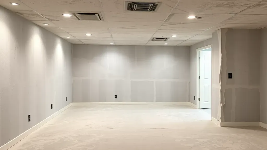 Basement Drywall Installation projects in Columbus OH showcasing tools and materials in progress