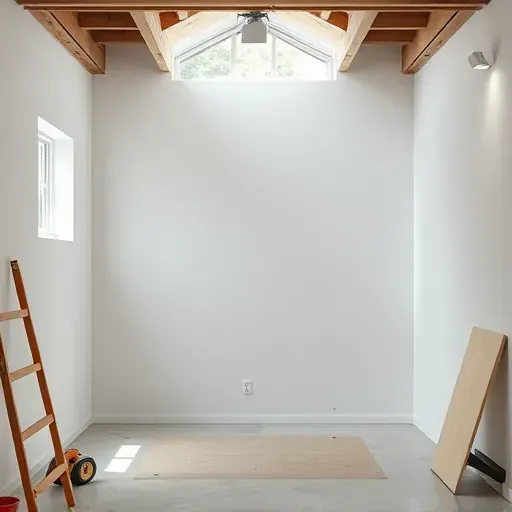 Finished drywall in a Columbus basement with smooth seams, perfect corners, natural light, and organized tools