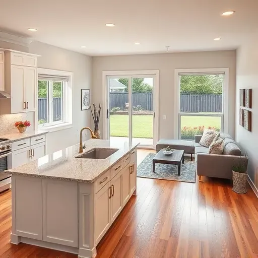 Modern Pataskala home remodel showcasing a sleek kitchen and cozy living space with natural light and elegant decor.