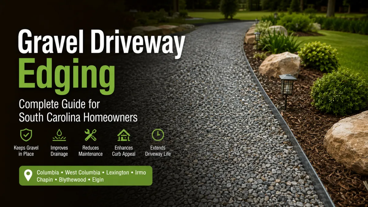 Gravel Driveway Edging Installation in Columbia, SC