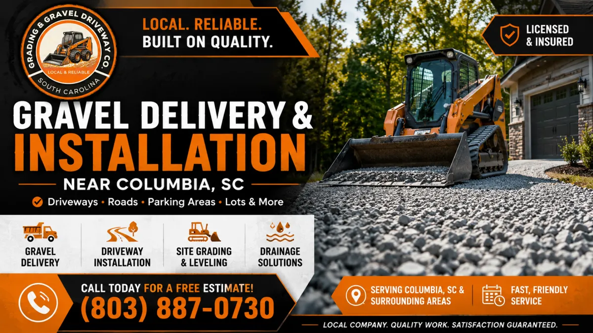 Companies offering gravel delivery and installation near Columbia SC