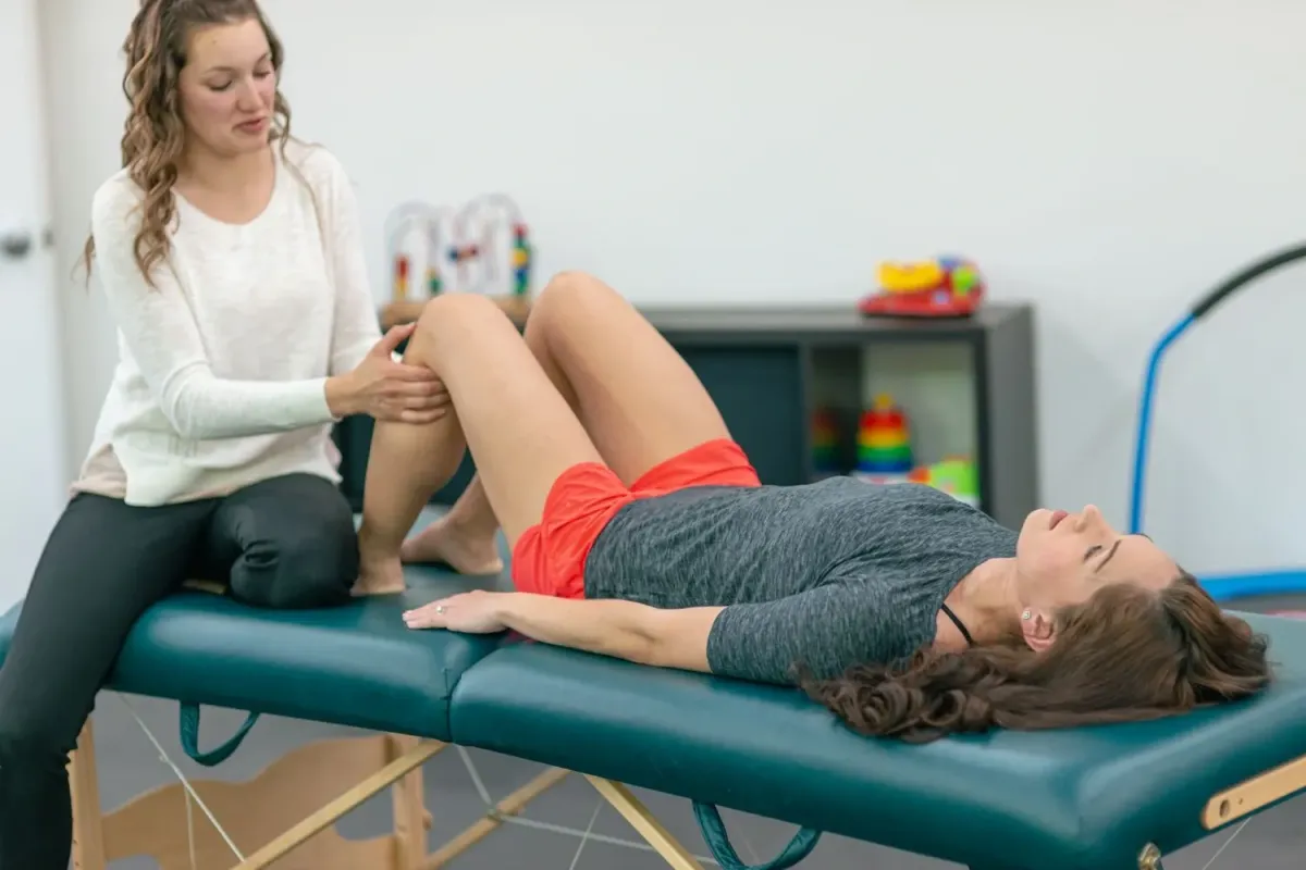 903 physical therapist helping women through pelvic floor therapy