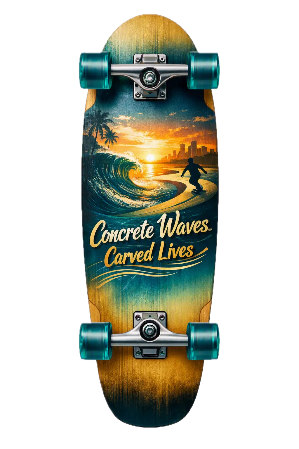 Maple Deck 7-ply surf skate training board
