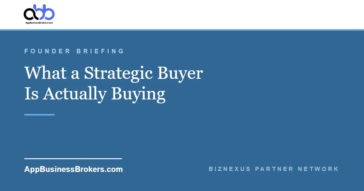What a Strategic Buyer Is Actually Buying When They Buy Your App