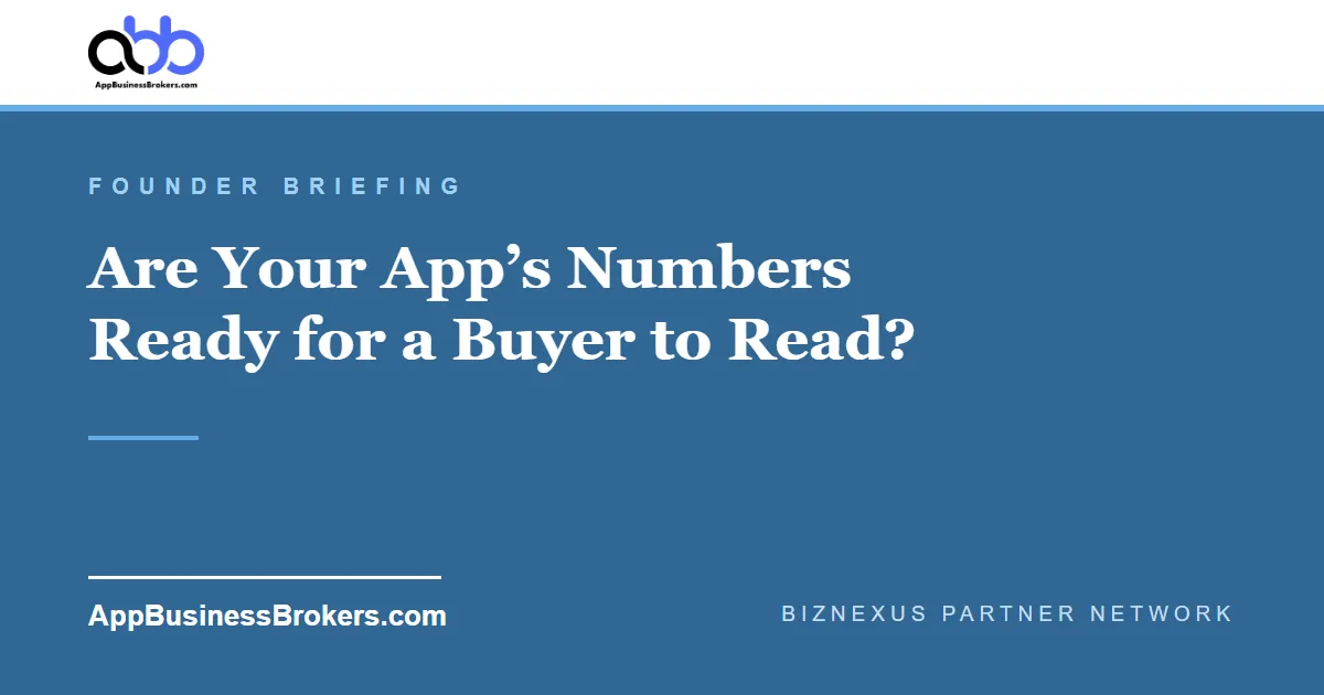 Are Your App's Numbers Ready for a Buyer to Read?
