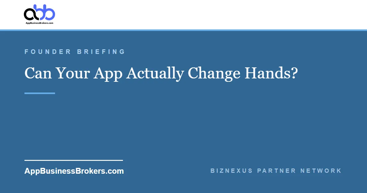 Can Your App Actually Change Hands?