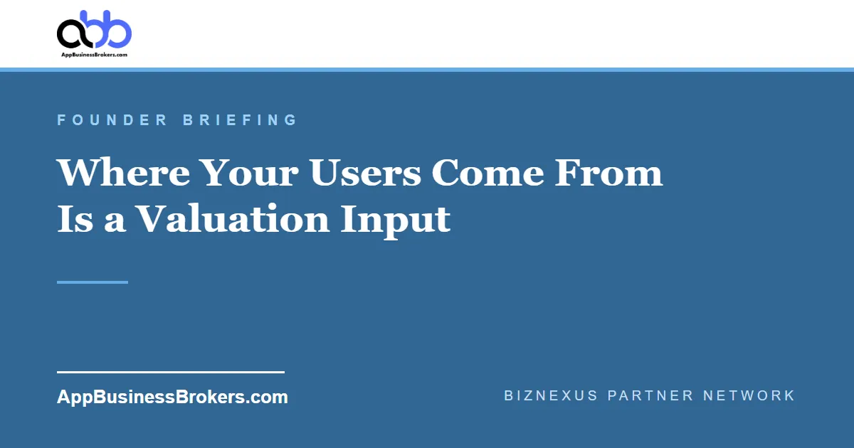 Where Your Users Come From Is a Valuation Input