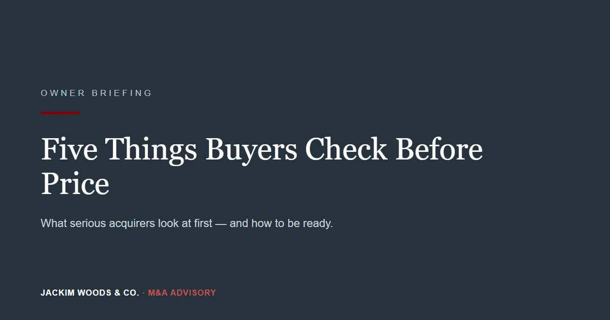 Five Things Buyers Check Before They Check Price