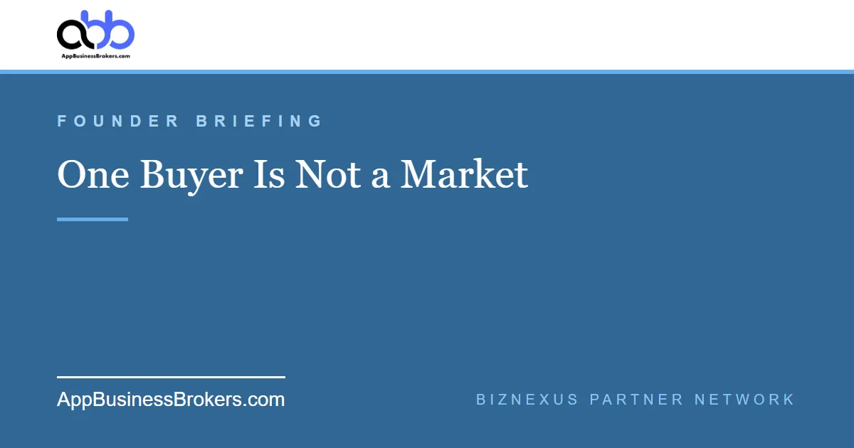One Buyer Is Not a Market - AppBusinessBrokers.com