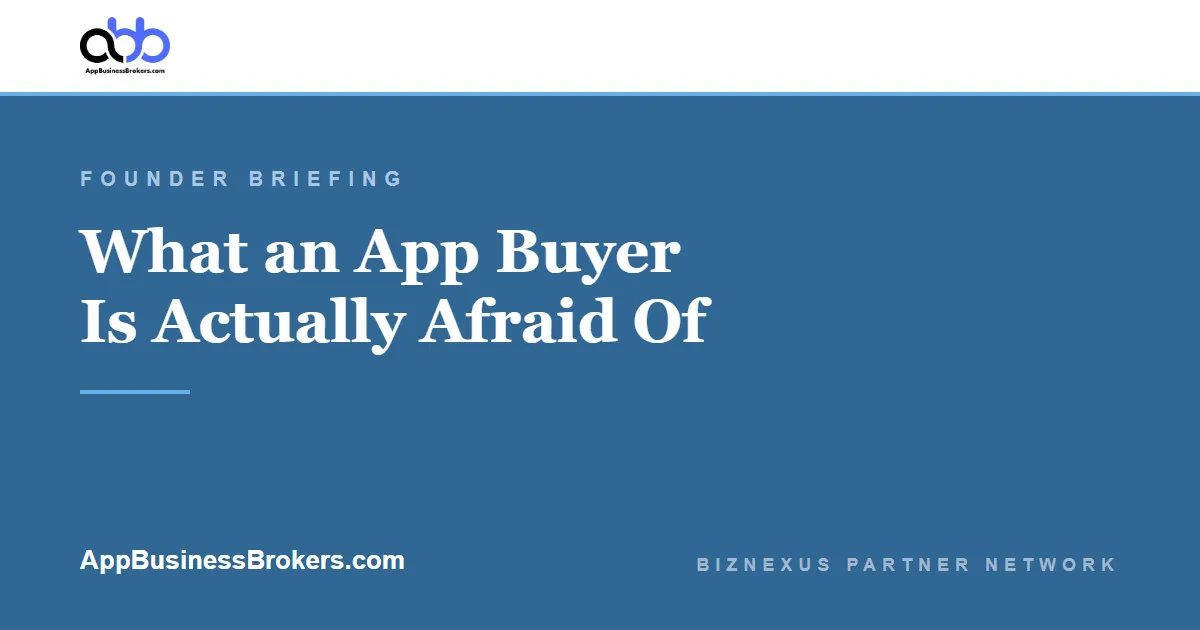 What an App Buyer Is Actually Afraid Of