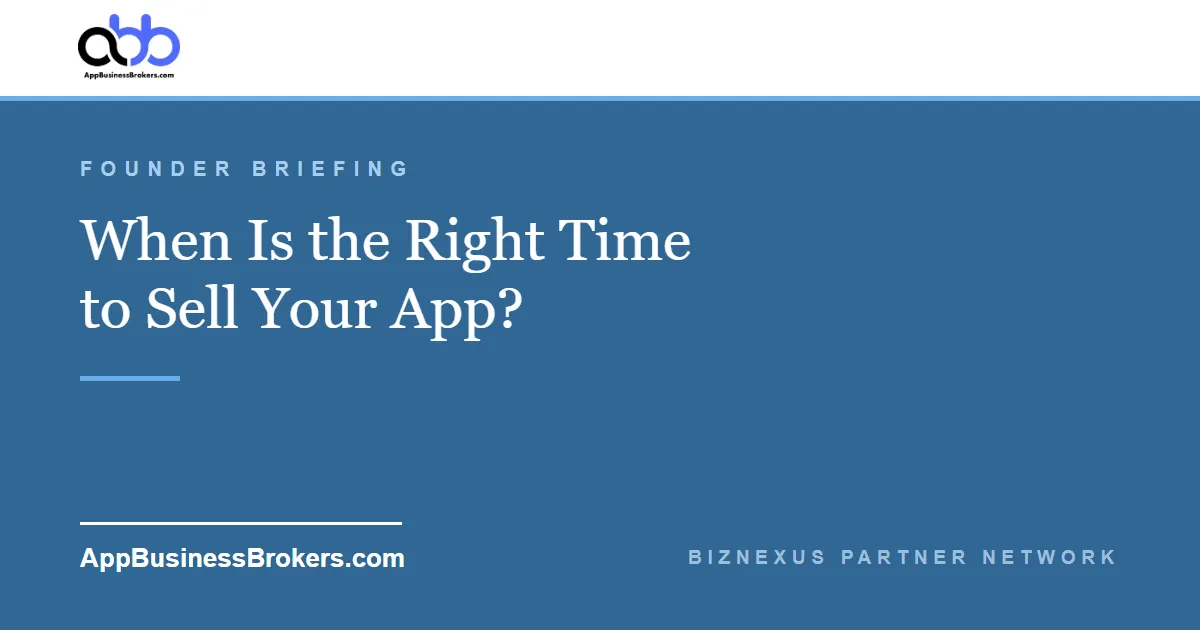 When Is the Right Time to Sell Your App?