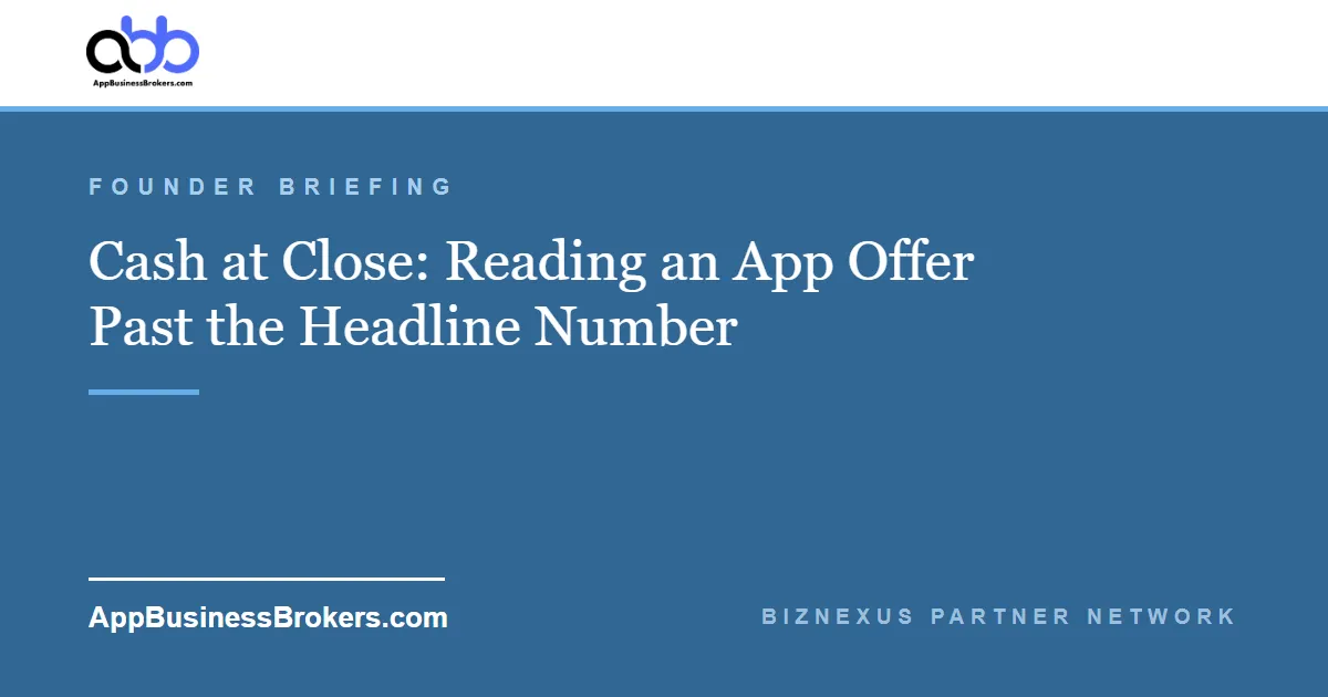 Cash at Close: Reading an App Offer Past the Headline Number