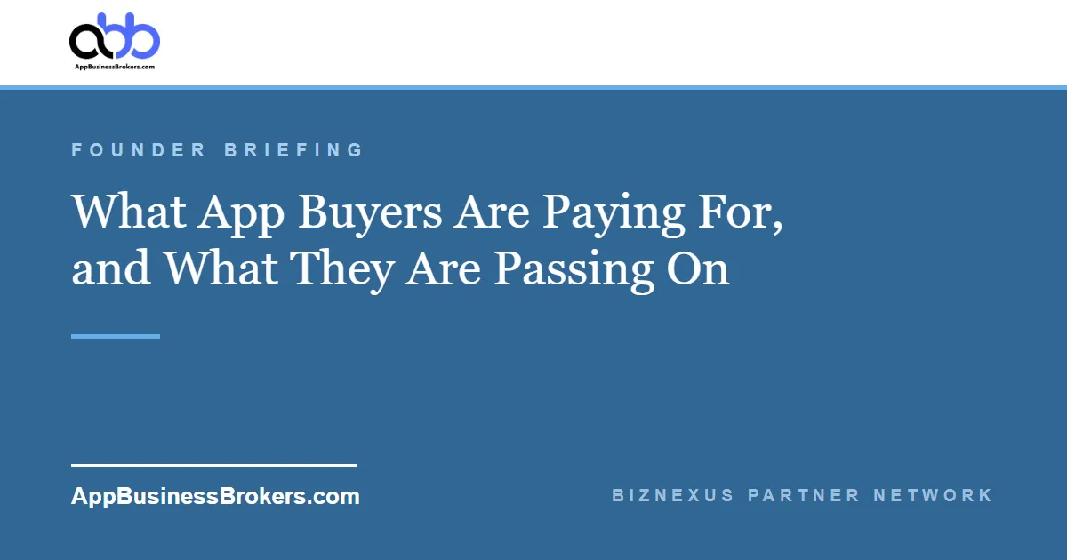 What Buyers Are Paying For in the App Market, and What They Are Passing On