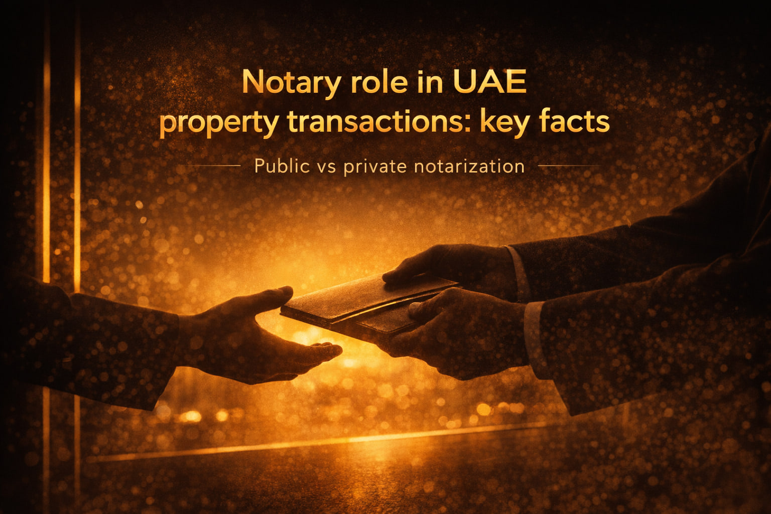 Notary role in UAE property transactions: key facts