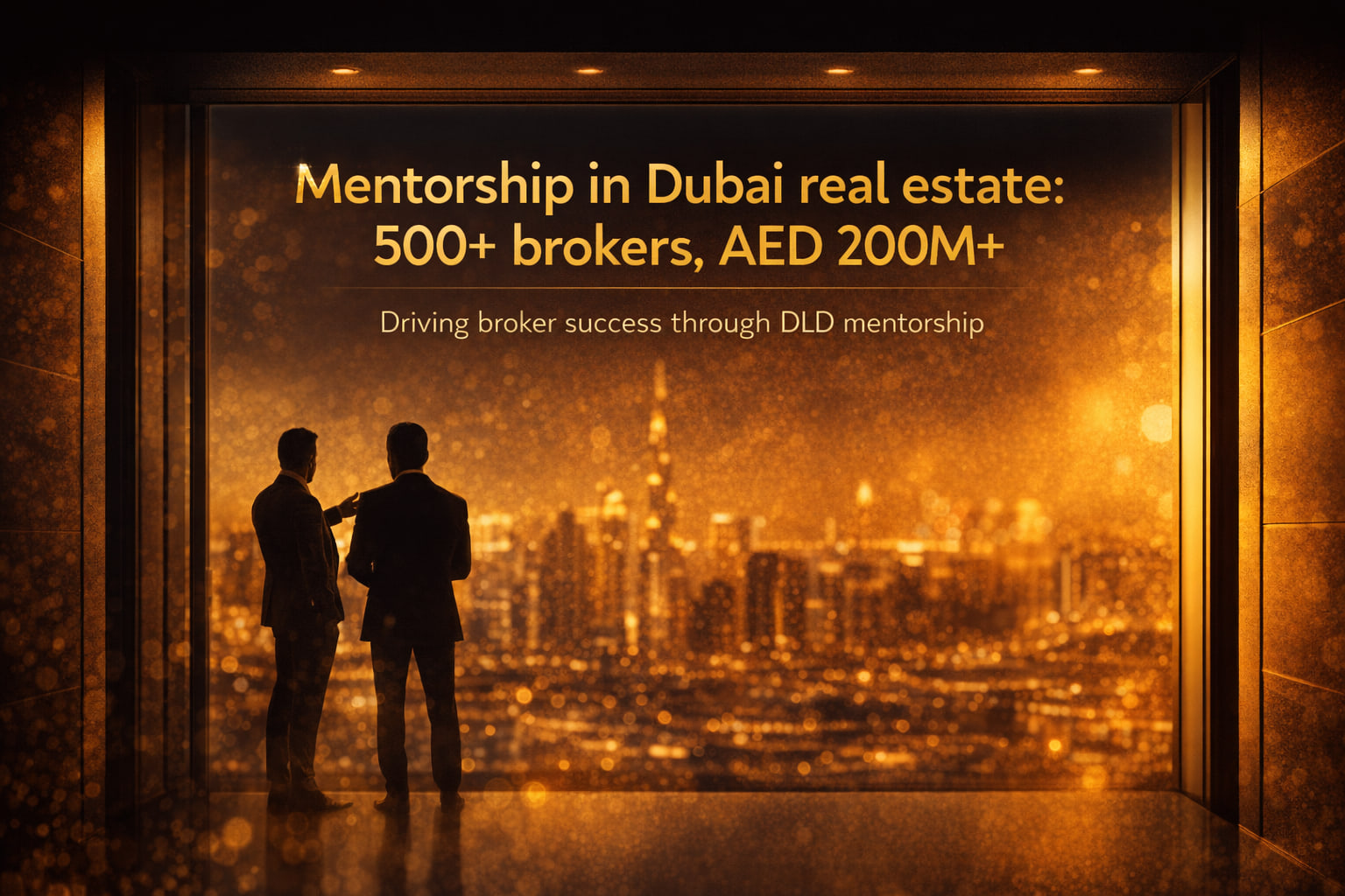 Mentorship in Dubai real estate: 500+ brokers, AED 200M+