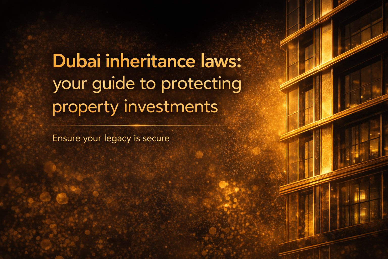Dubai inheritance laws: your guide to protecting property investments
