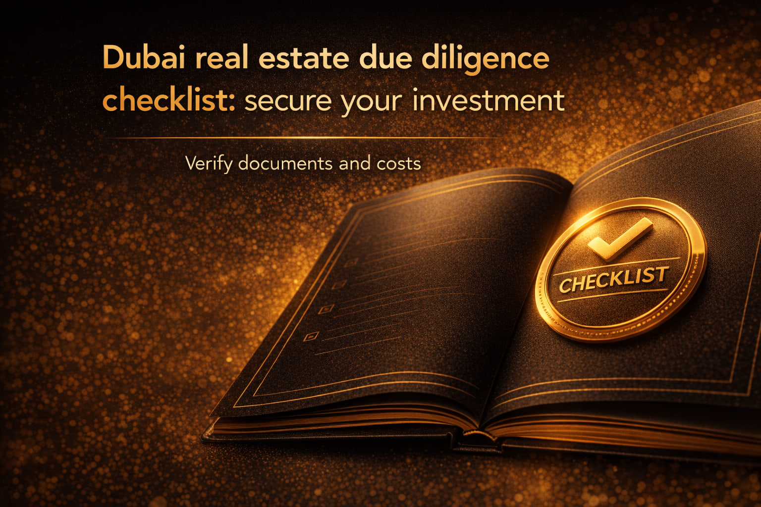 Dubai real estate due diligence checklist: secure your investment