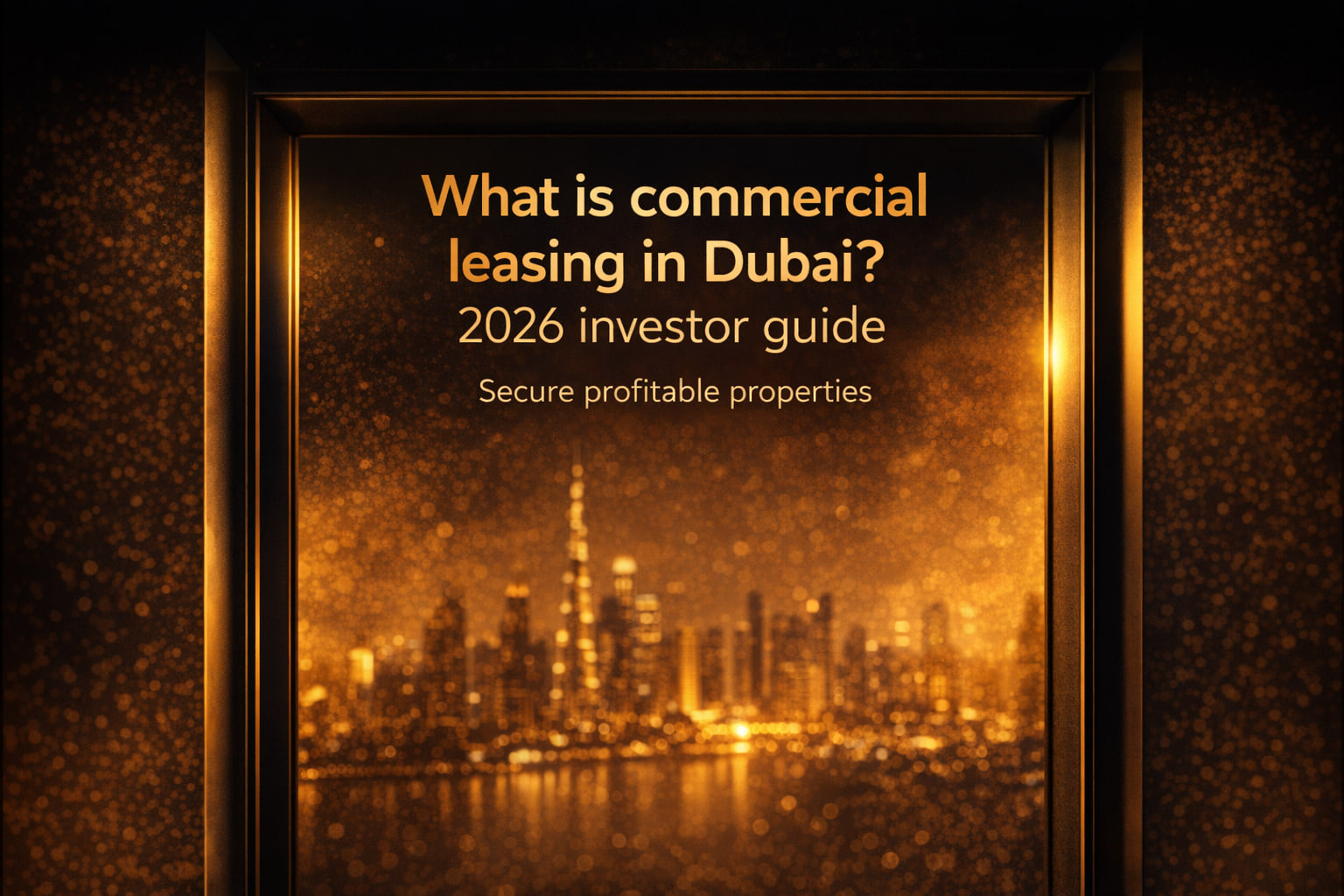 What is commercial leasing in Dubai? 2026 investor guide