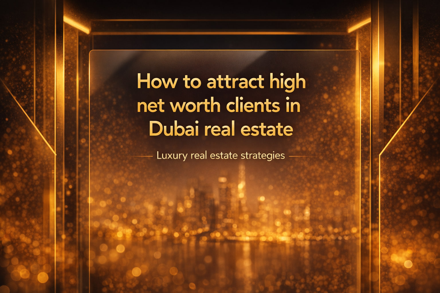 How to attract high net worth clients in Dubai real estate