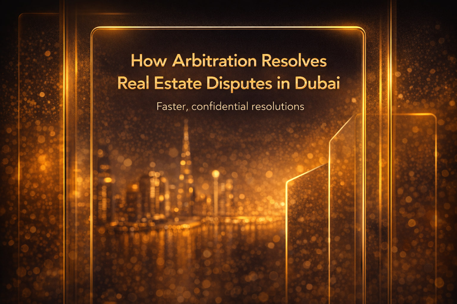 How Arbitration Resolves Real Estate Disputes in Dubai