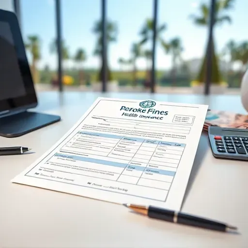 Health insurance document with Pembroke Pines, FL details displayed prominently on a clean, modern background.