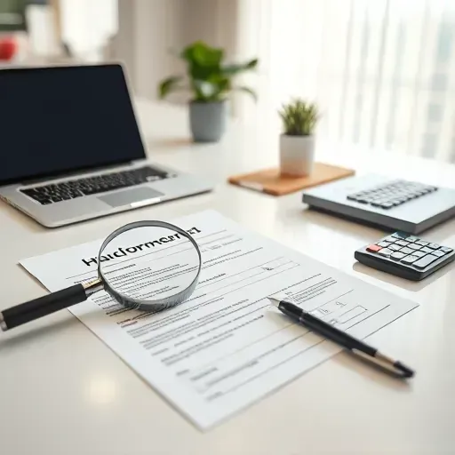 Completed health insurance documents arranged on a desk in Pembroke Pines, Florida, showcasing professionalism and organization.